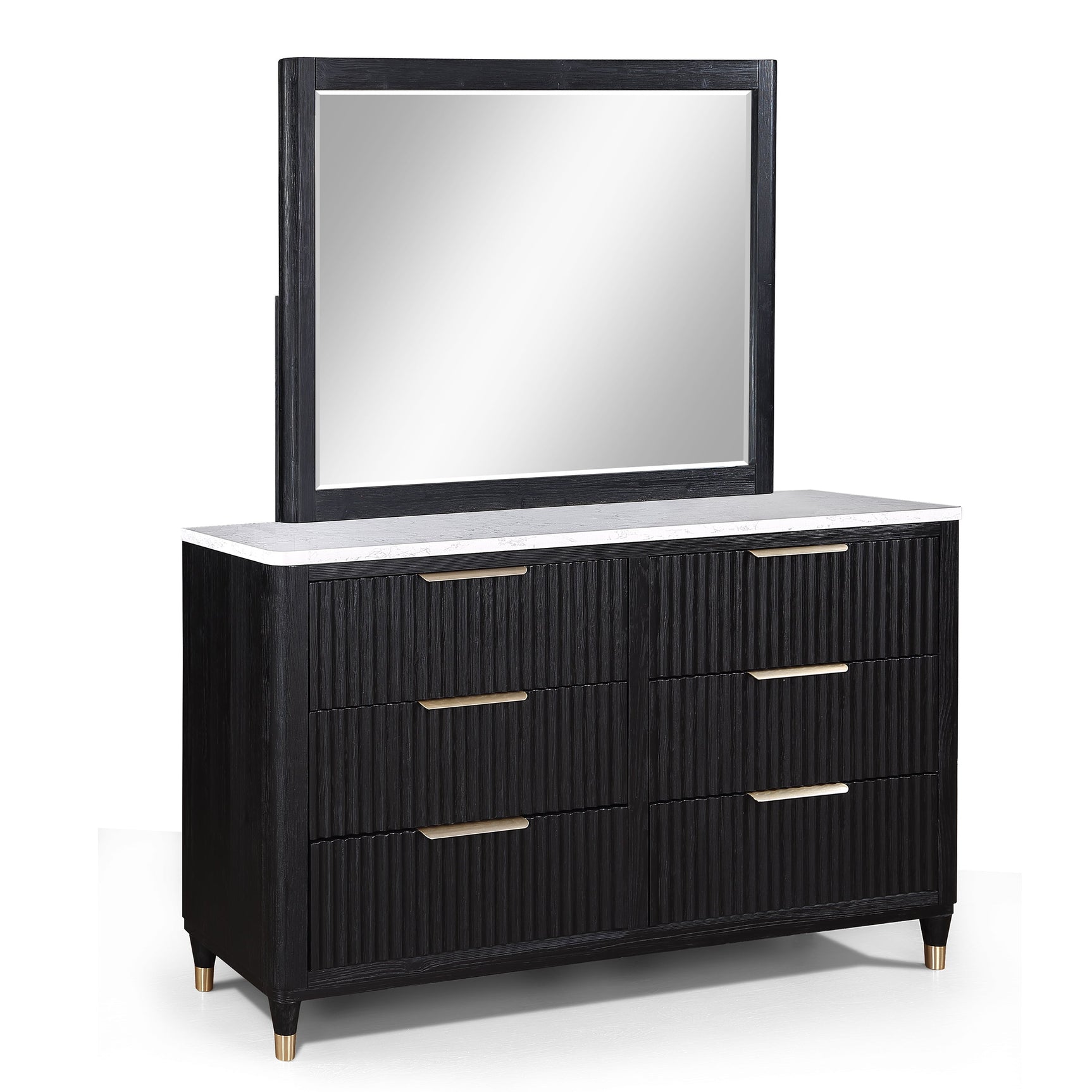 Kara Gray White 2 Drawers Nightstand