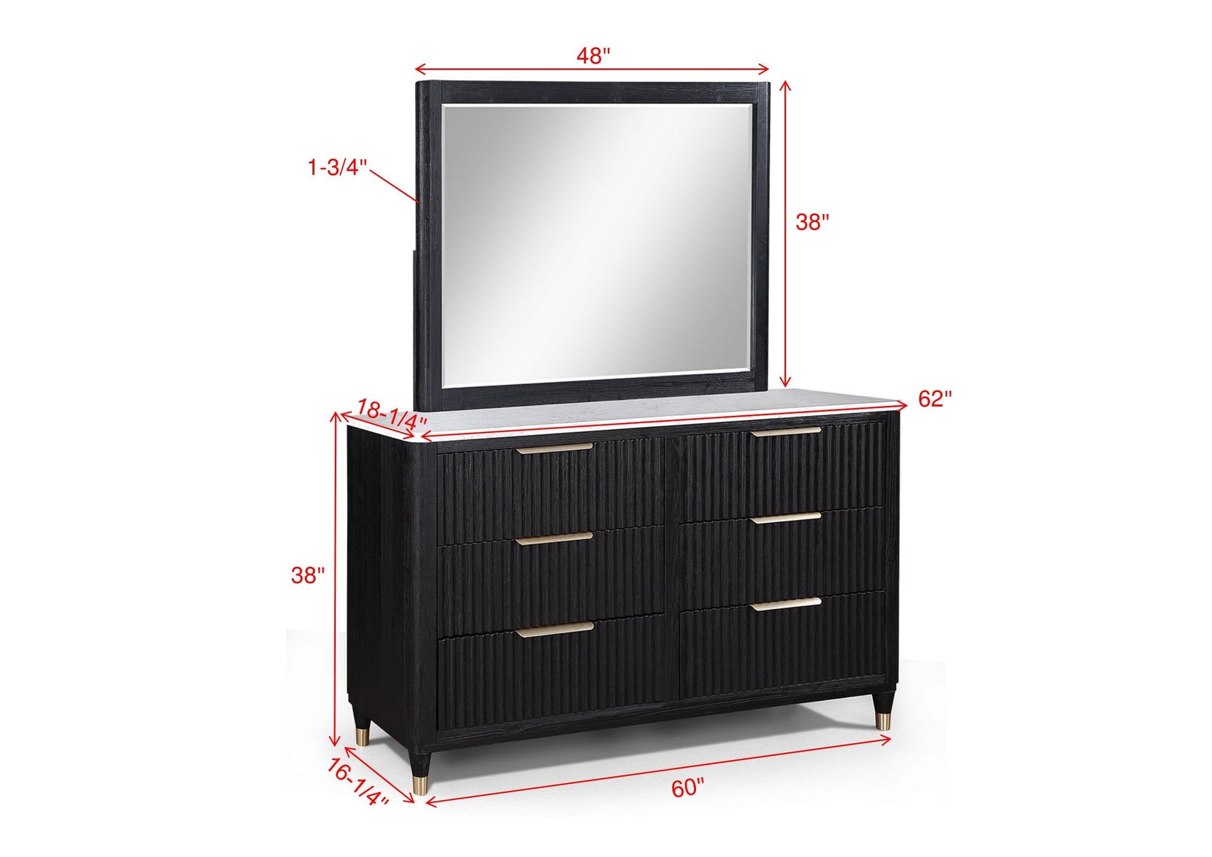 Kara Gray White 2 Drawers Nightstand