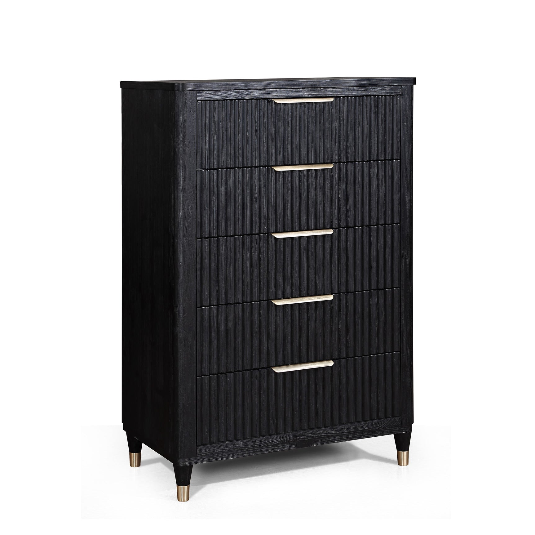 Kara Gray White 2 Drawers Nightstand