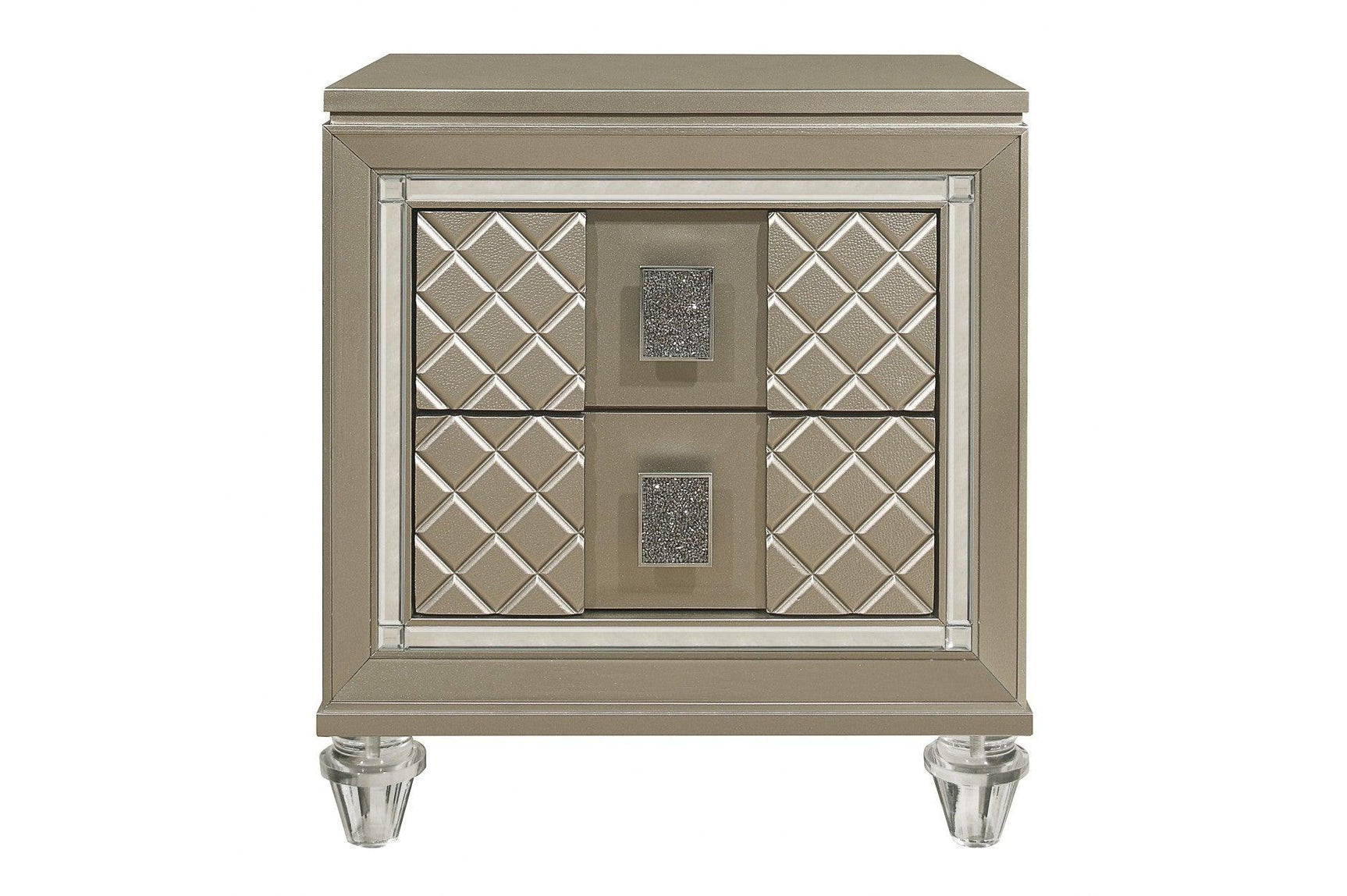 Coordinated Mirror with Embossed Diamond Pattern Frame