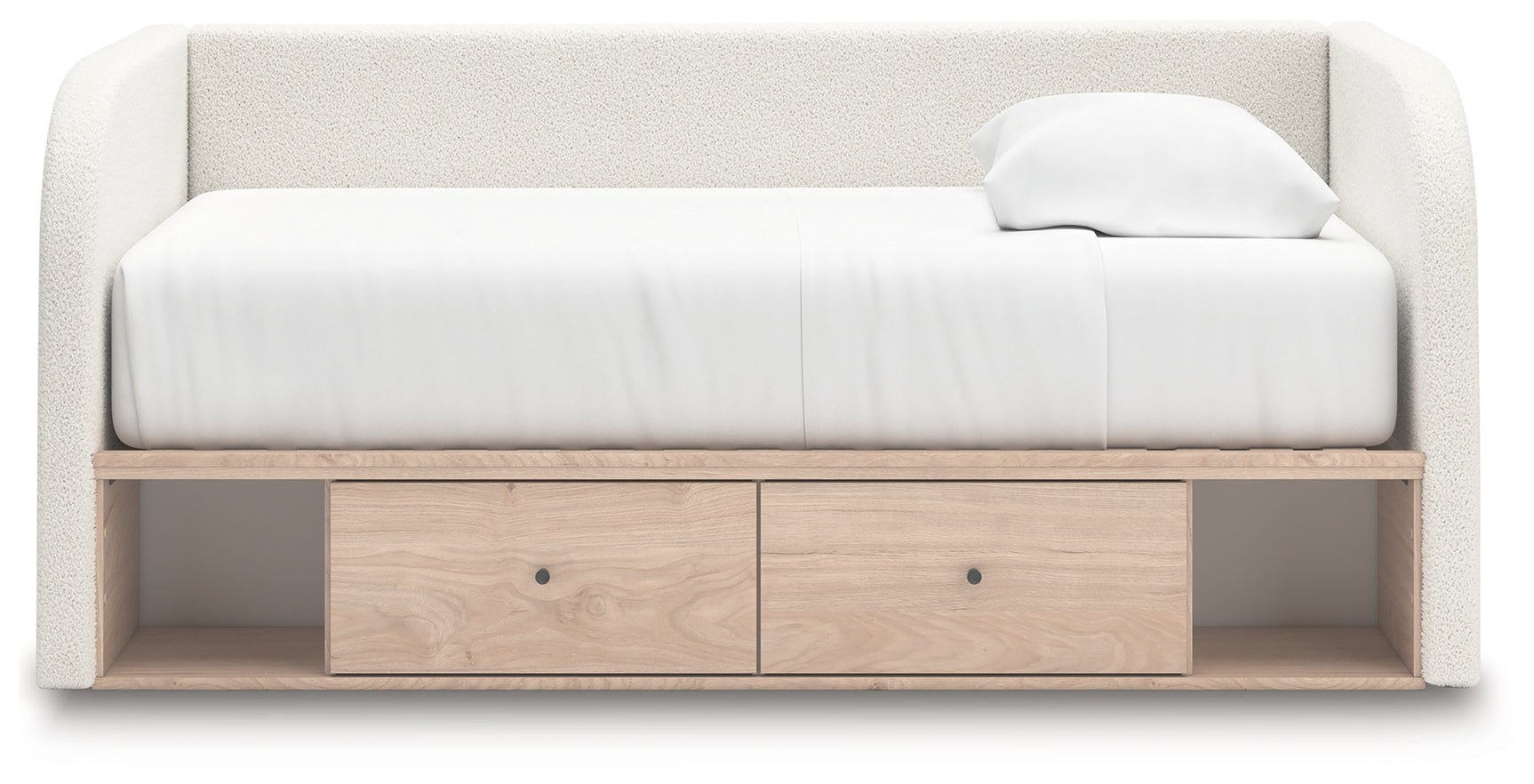 Top angle showing roll slats and back panel