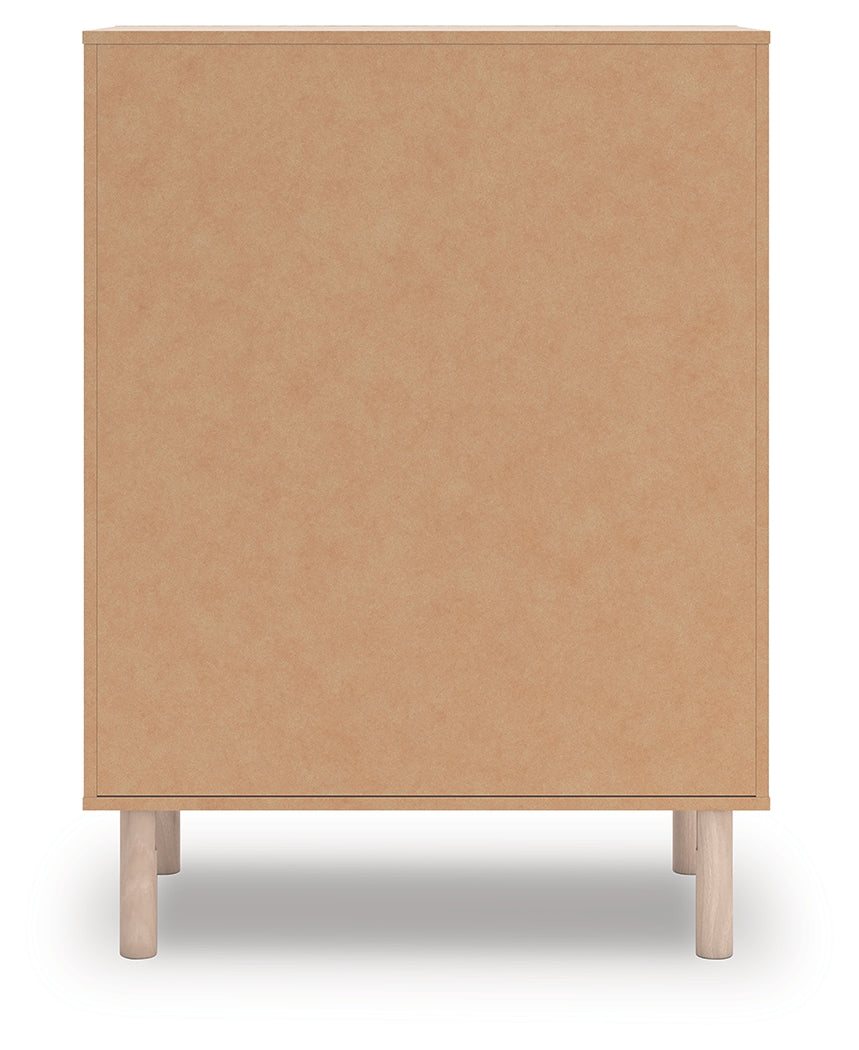 Arloster Tan Chest of Drawers side alternate angle