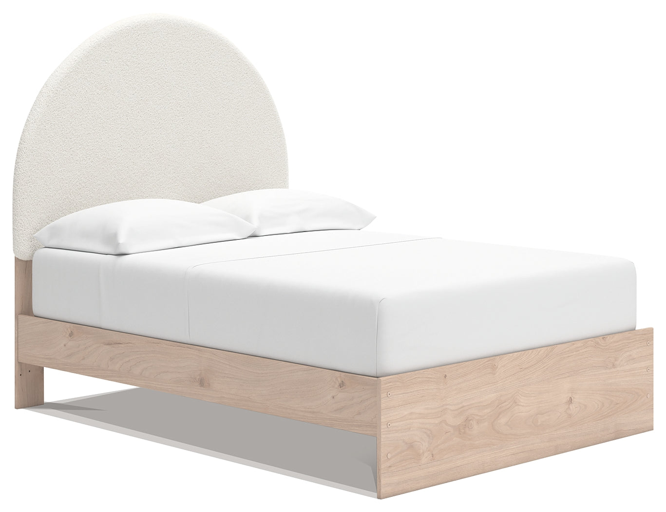 Arloster full upholstered panel bed headboard detail