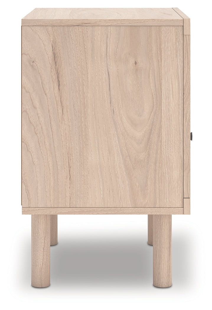 Arloster Tan Nightstand full side profile