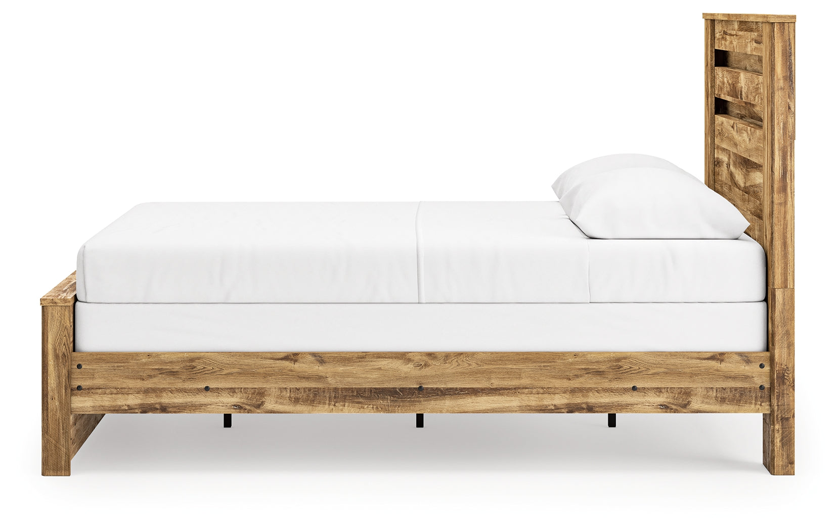 Headboard detail of Maystonna queen panel bed