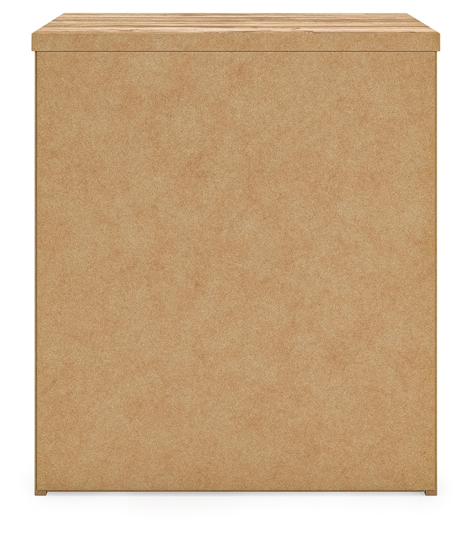 Maystonna Brown Nightstand back view