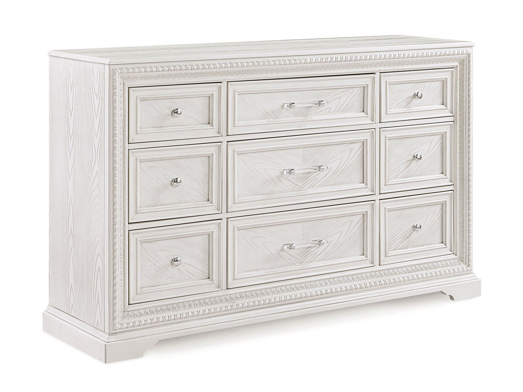 Bedroom view of Alexandria White Panel Bedroom Set bed