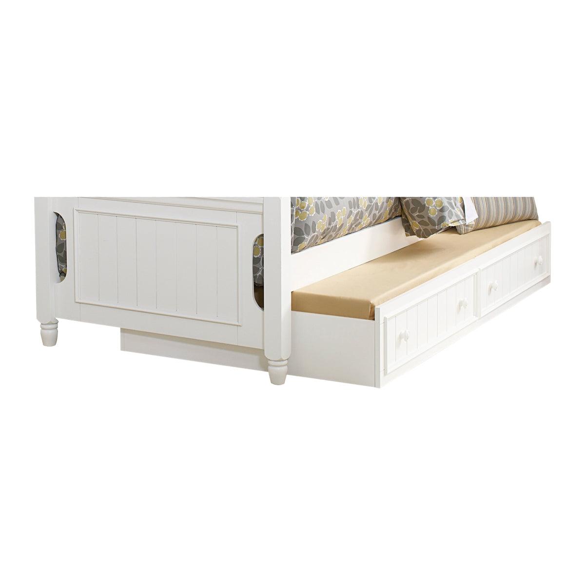 View of trundle pulled out under bed