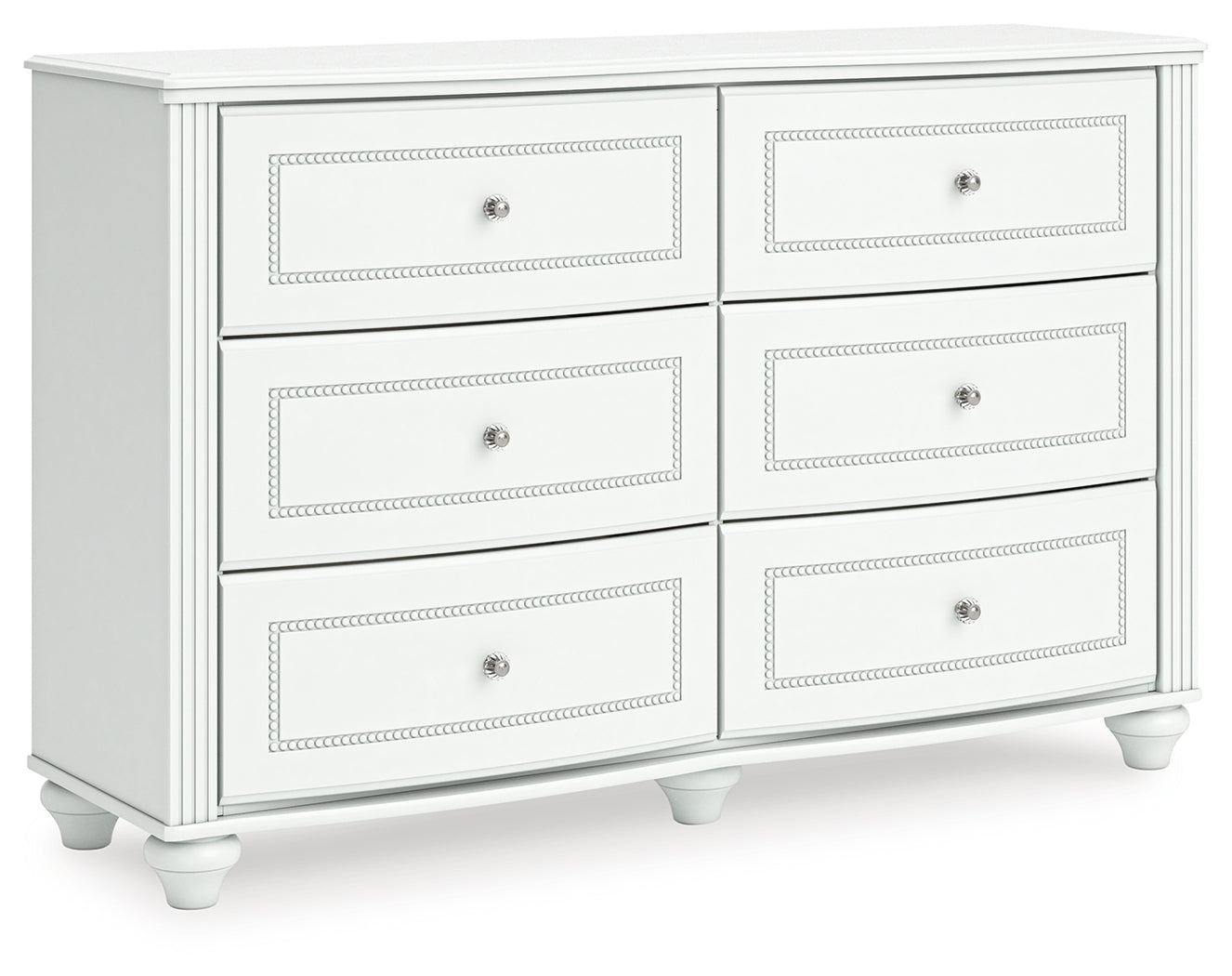 Kozlani White Dresser angled side view
