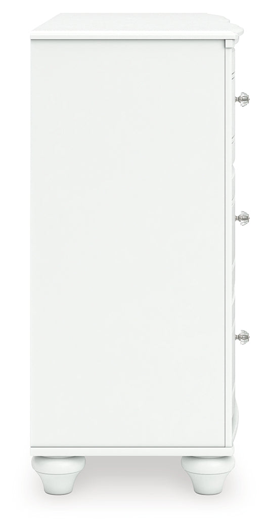 Kozlani White Dresser side profile