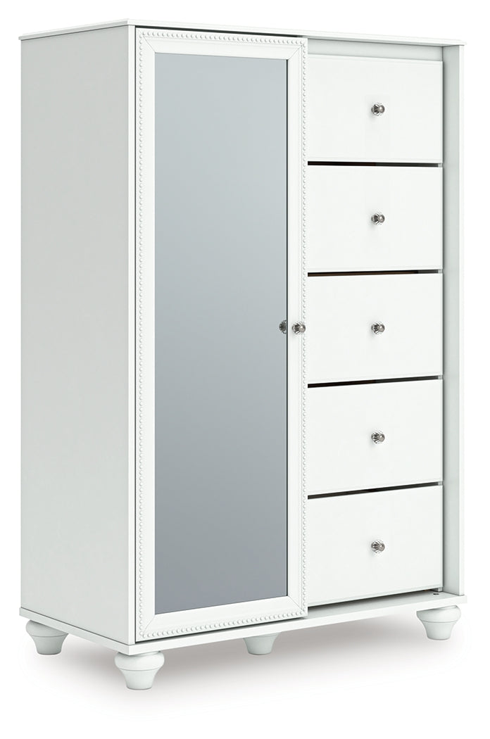 Angle view of Kozlani White Dressing Chest