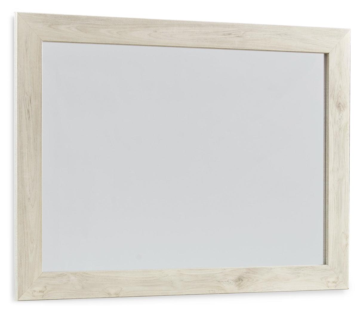 Cambeck Whitewash Bedroom Mirror whitewashed oak grain detail