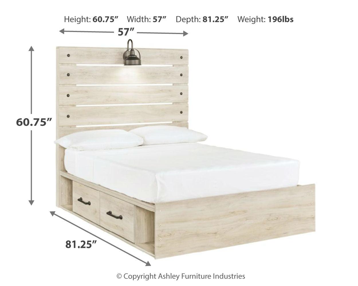 Cambeck bed dimensions illustration