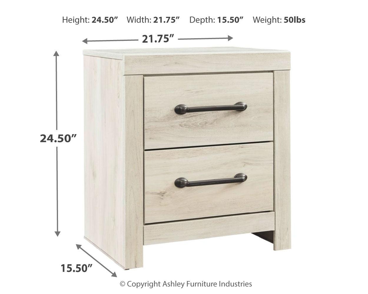 Cambeck Nightstand dimension diagram