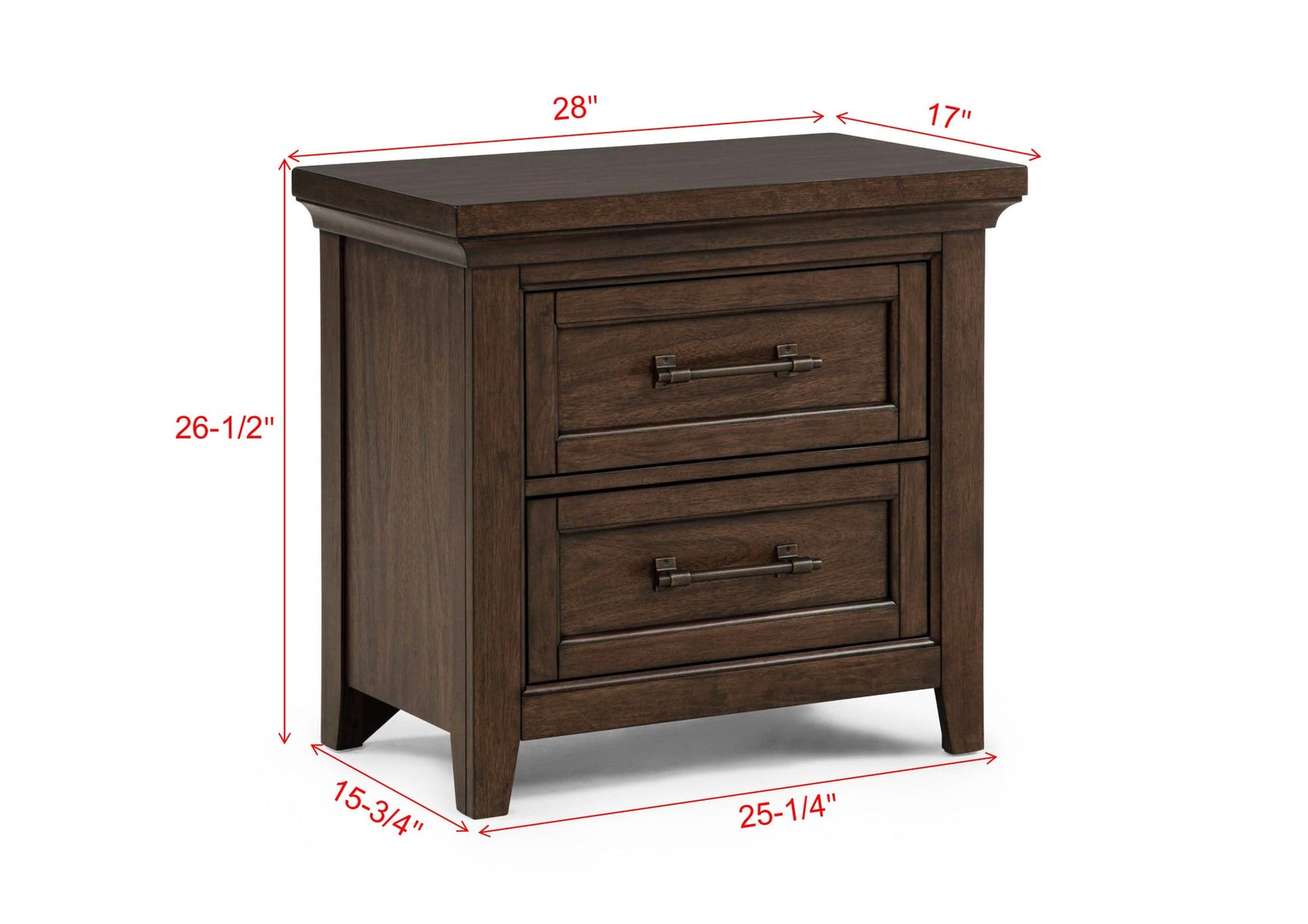 Beckett Brown Nightstand view 3