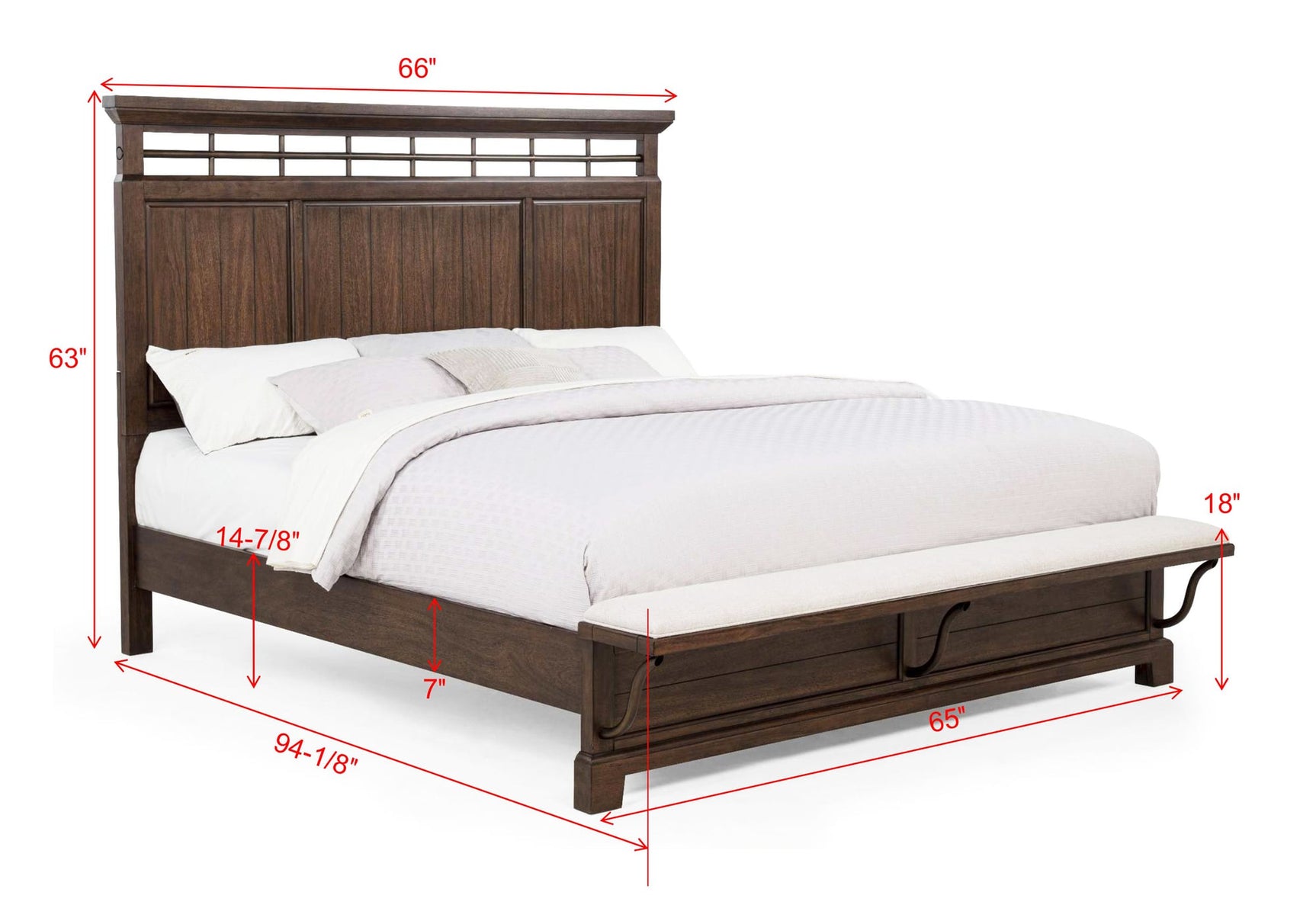 Beckett Brown Panel Queen Bed view 4