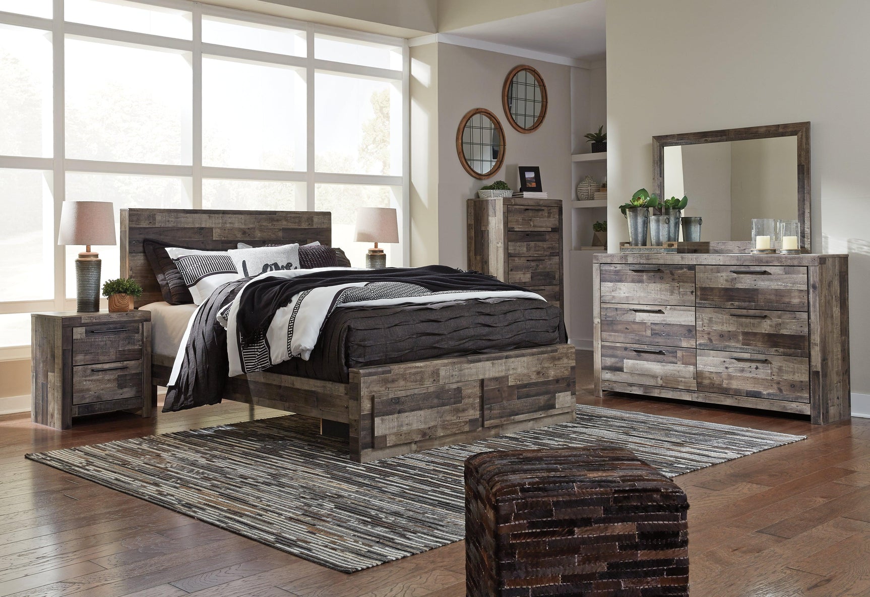 Derekson King Panel Bed slat support system detail