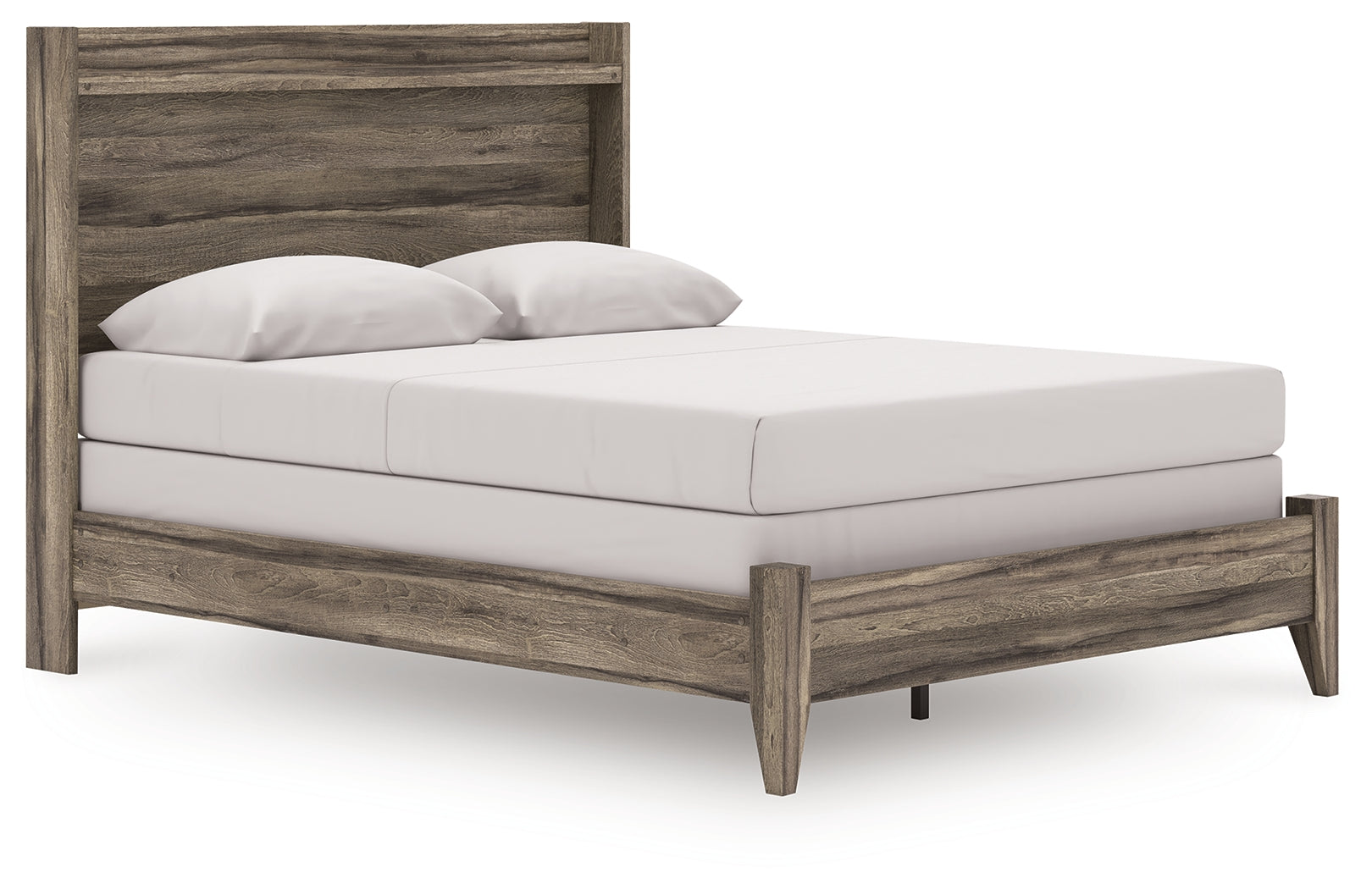 Elbrim Brown Queen Panel Bed side angle