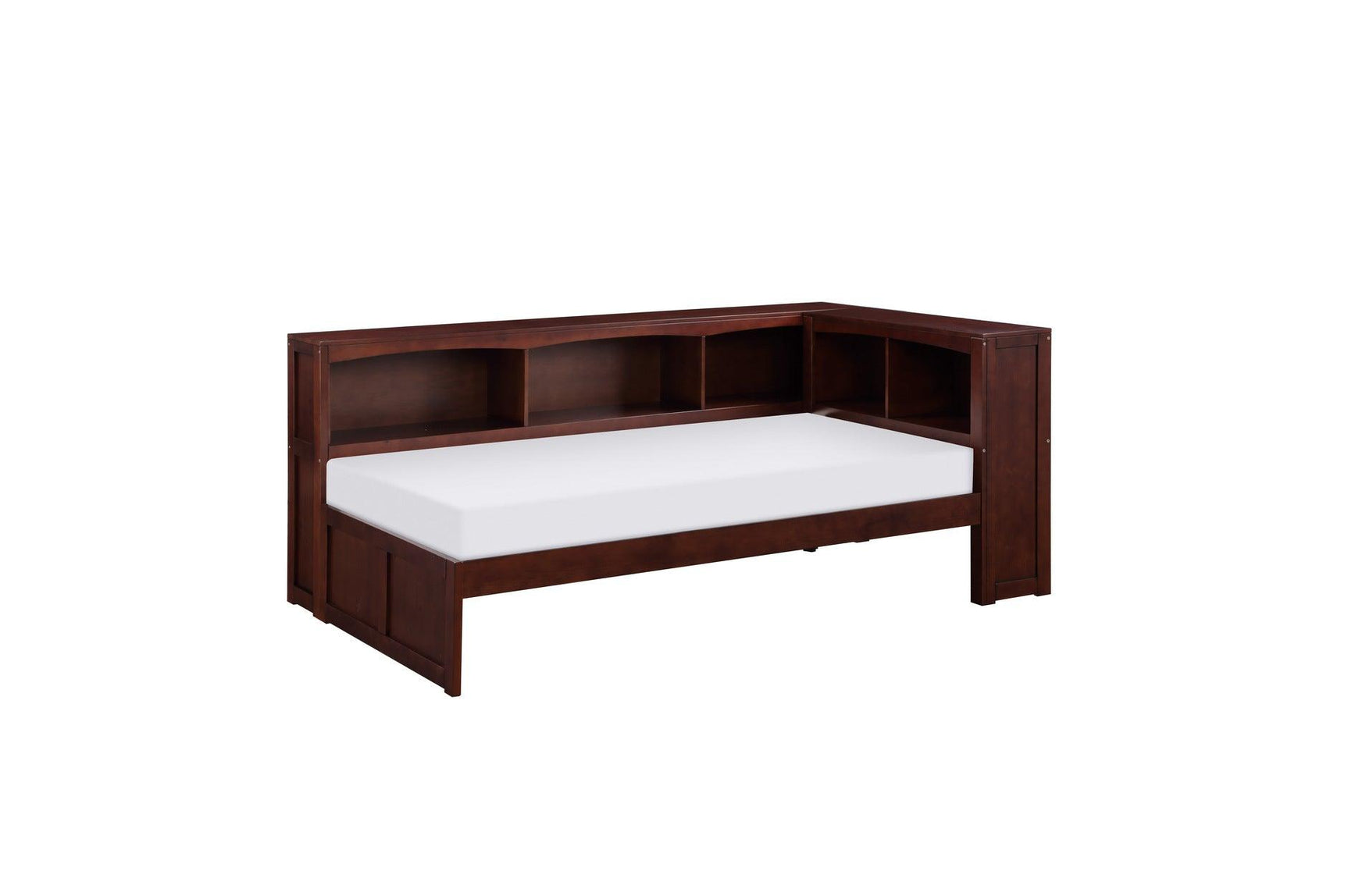 Rowe Dark Cherry Youth Bedroom Set bed and nightstand detail
