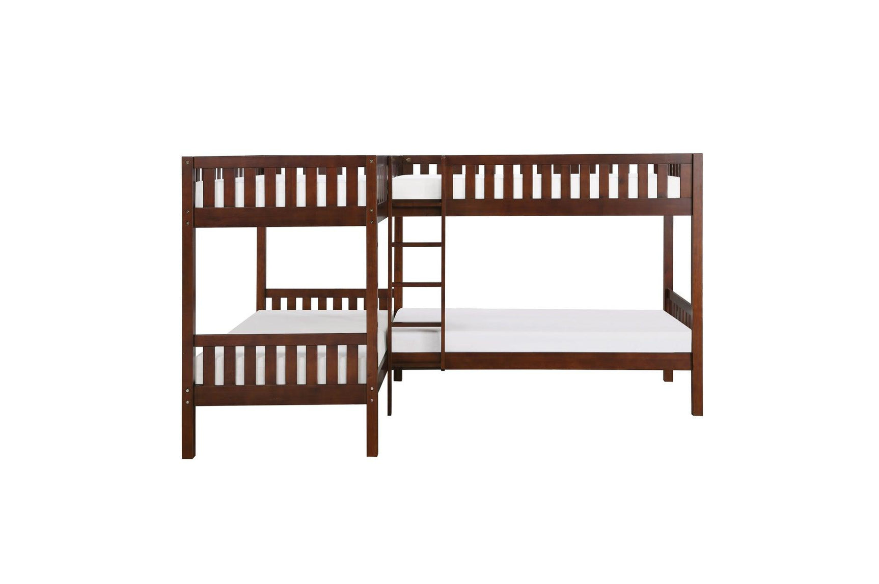 Rowe Dark Cherry Youth Bunk Bed close-up on guard rail