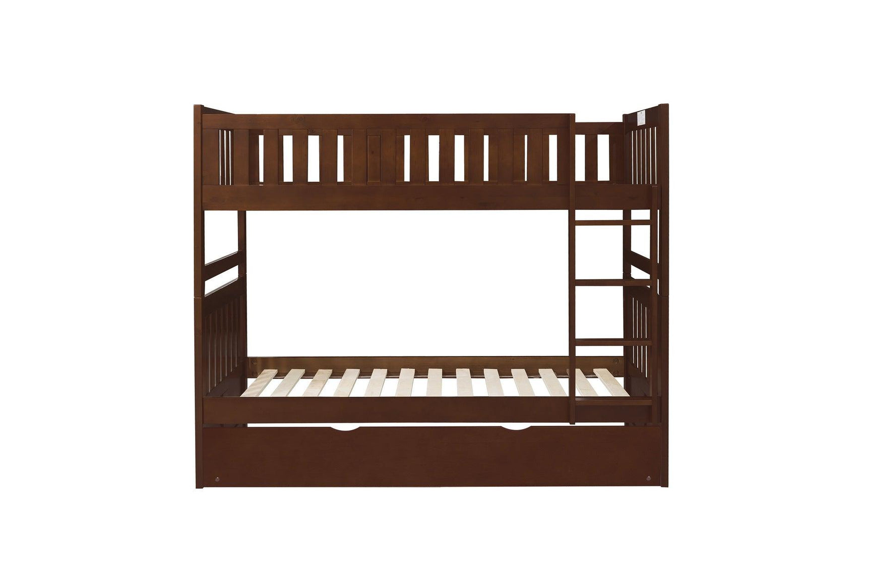 Rowe Dark Cherry bunk bed configuration with storage steps