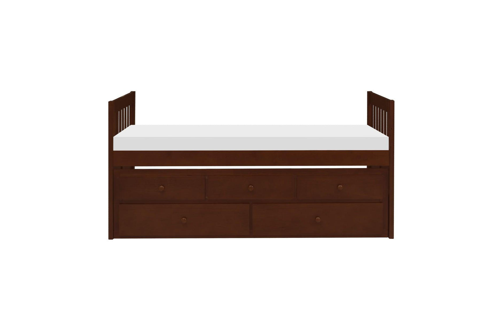 Rowe Dark Cherry Modern Contemporary Transition Solid Wood Youth Bedroom With Storage Set - Ella Furniture