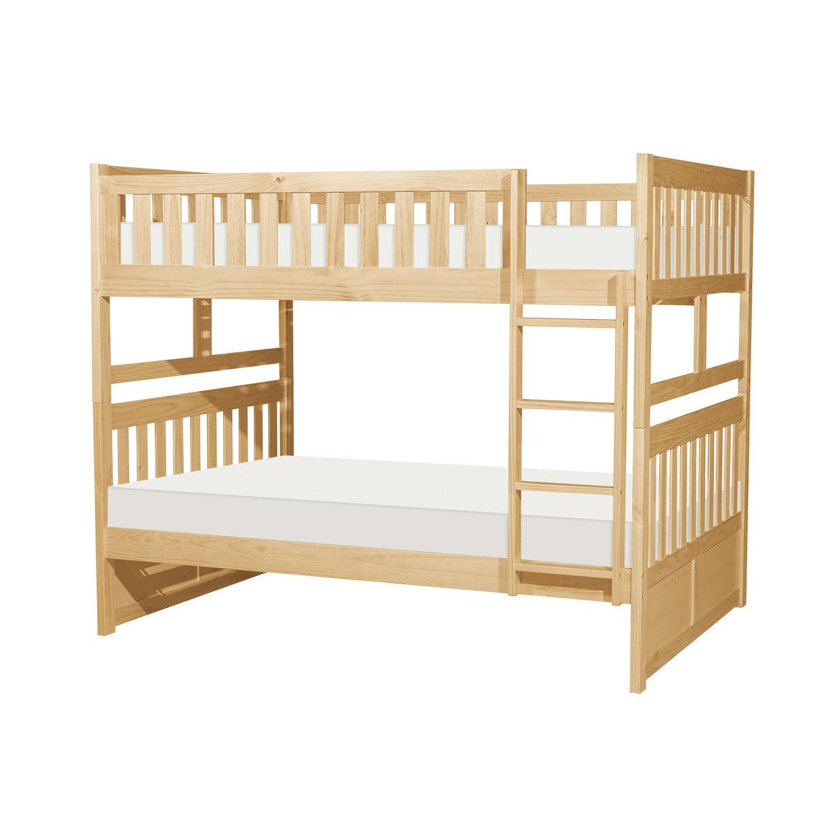 Bartly Natural Pine Transitional Pine Veneer, Wood And Engineered Wood Full Over Full Bunk Bed - Ella Furniture