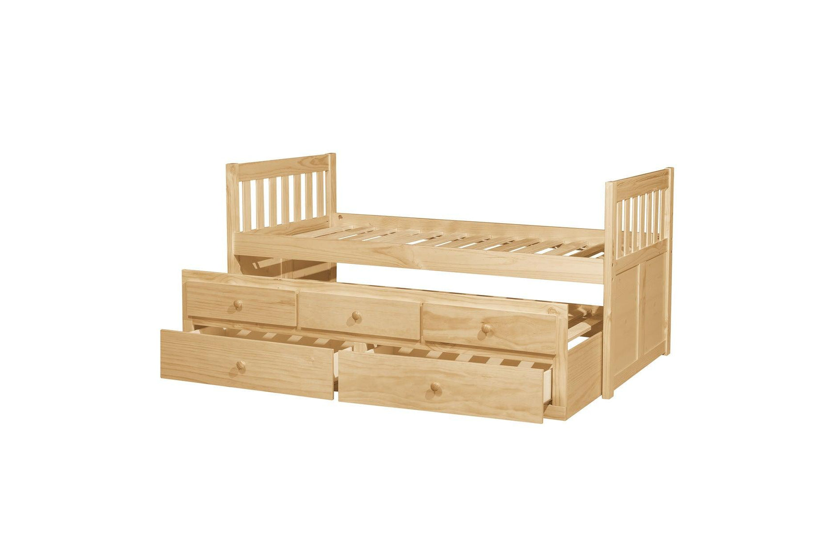 Full View of Bartly Natural Pine Youth Bedroom Set