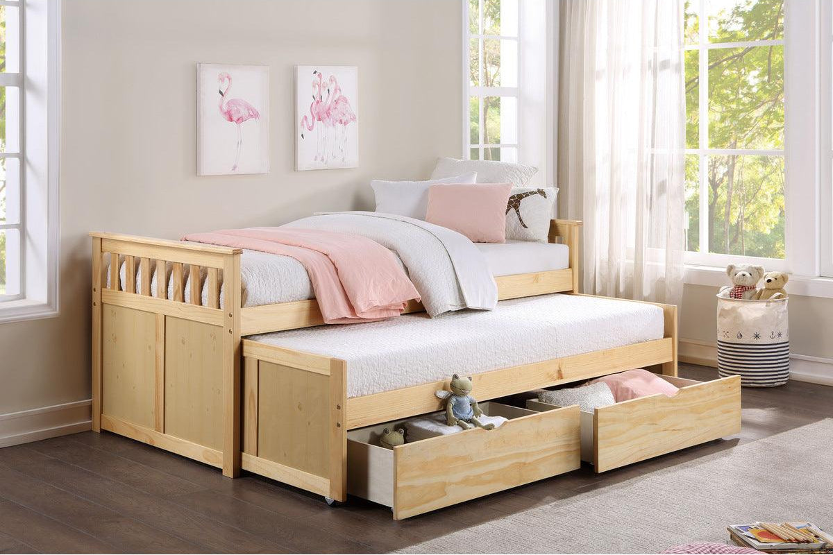 Bartly Twin Over Twin Bed set in youth bedroom