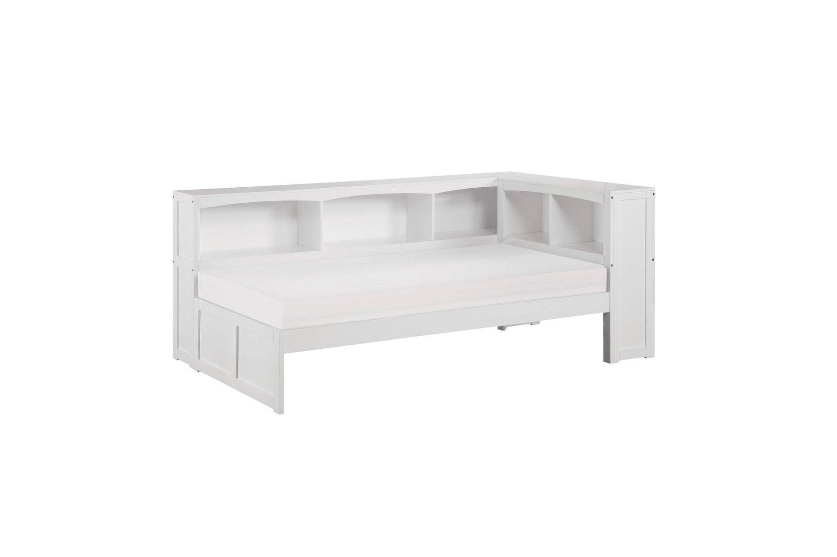 Galen White Twin Bed side profile