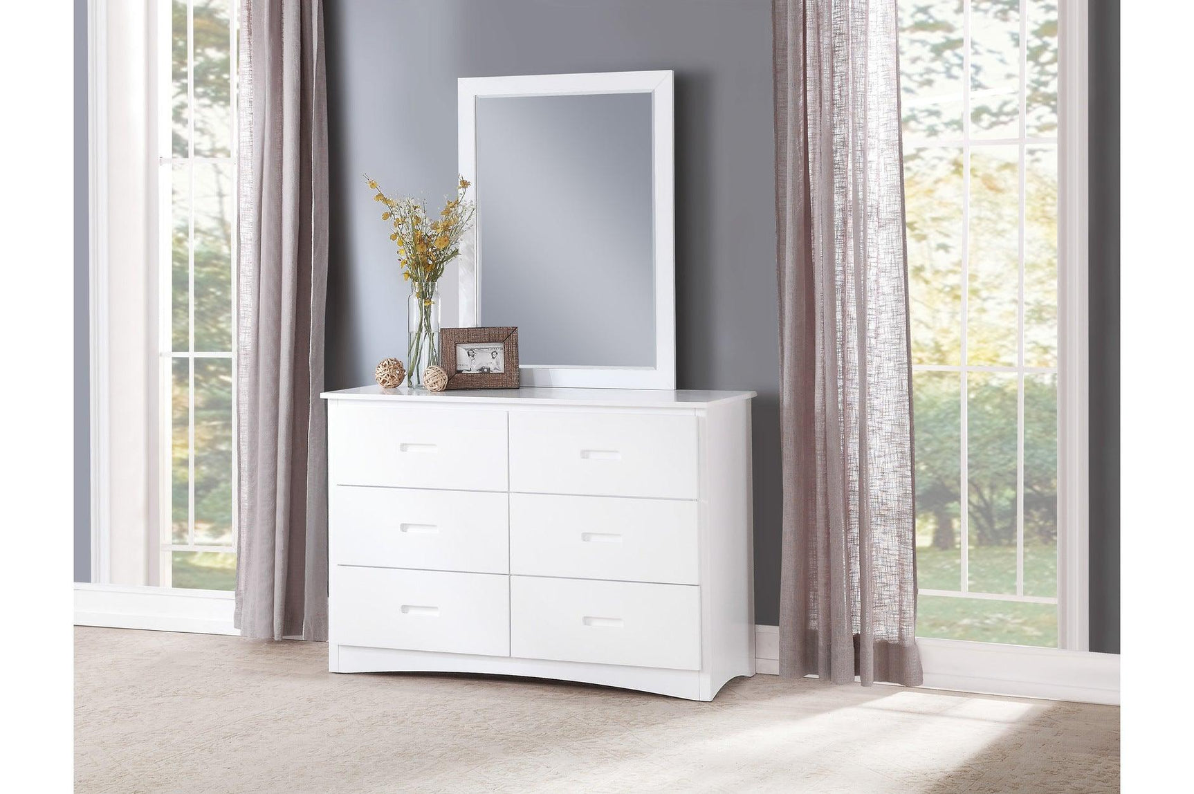 Galen White Four Twin Youth Bedroom Set beds aligned