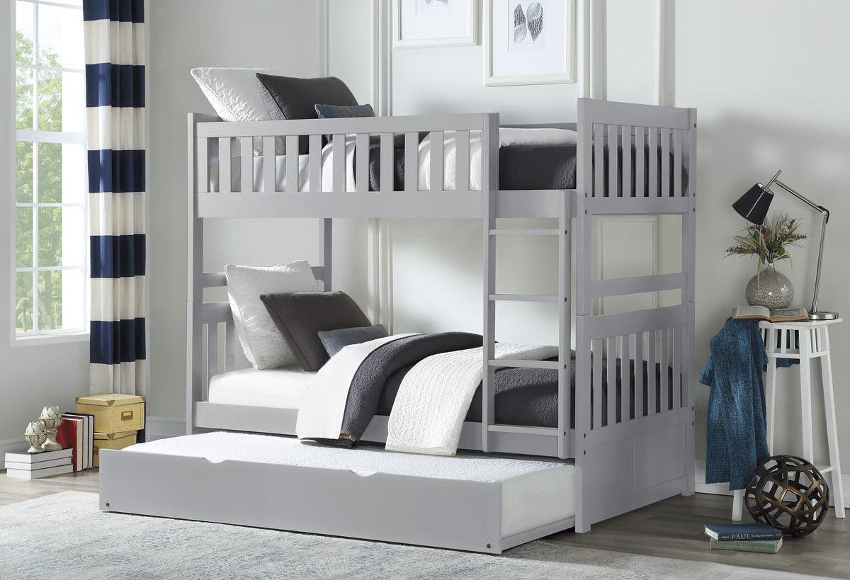 Orion close-up of bunk bed frame and trundle under bed