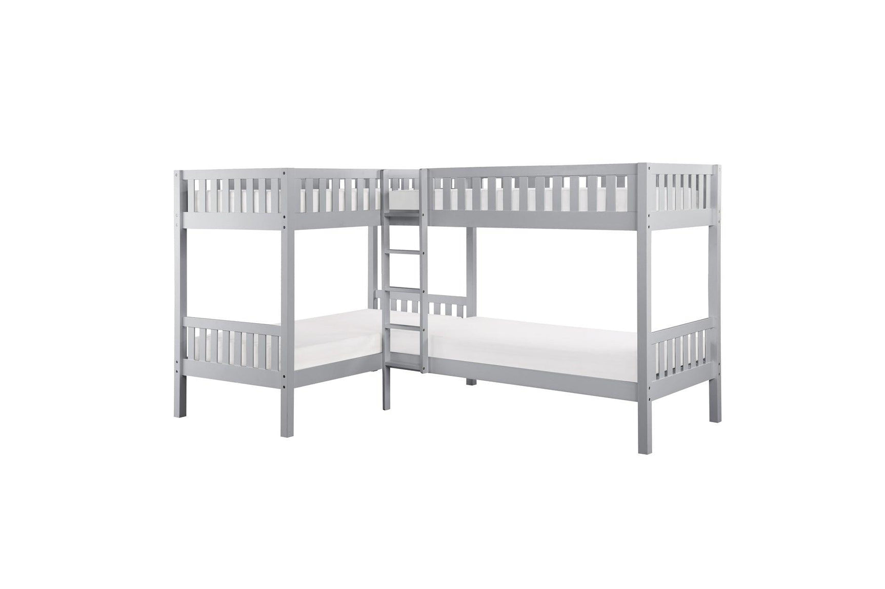 Orion Gray modern four corner twin bed youth bedroom set drawer detail