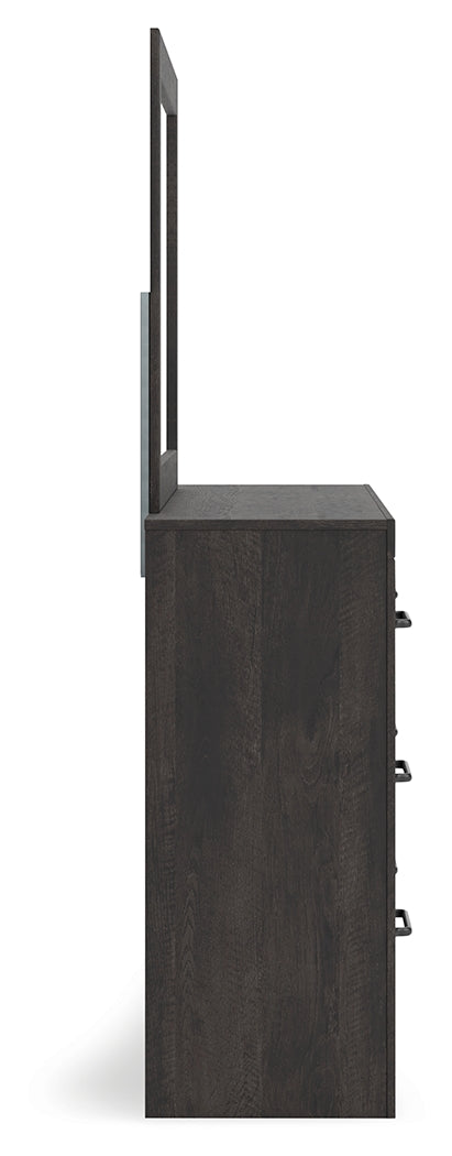 Side view with drawer partially open