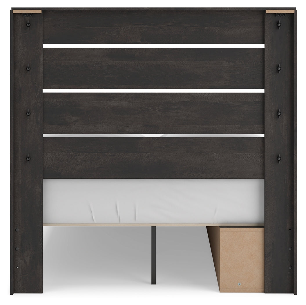 Side view with visible bed frame details
