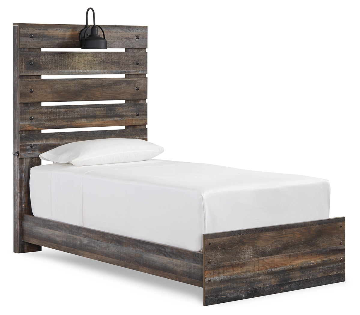 Drystan Twin Panel Bed headboard close-up