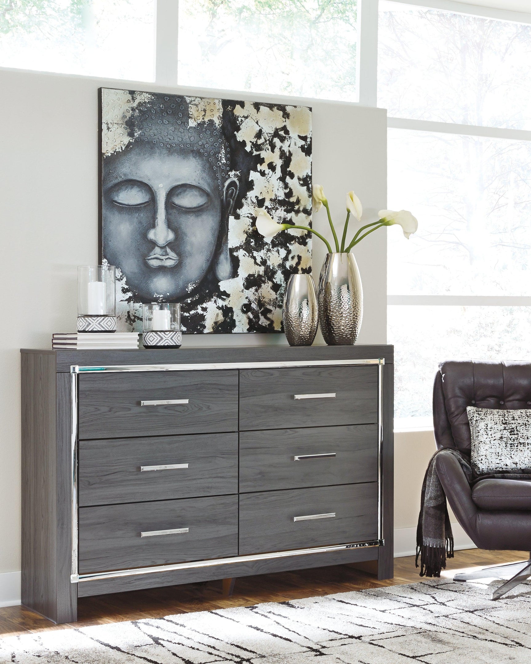 Lodanna Gray Dresser side profile