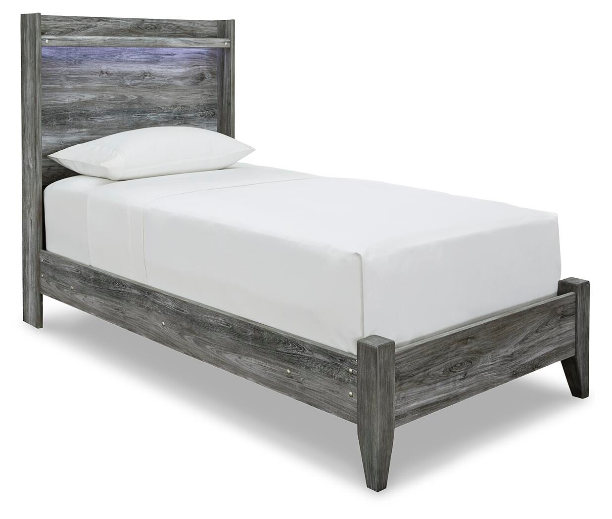 Baystorm Gray Panel Bedroom Set angled view