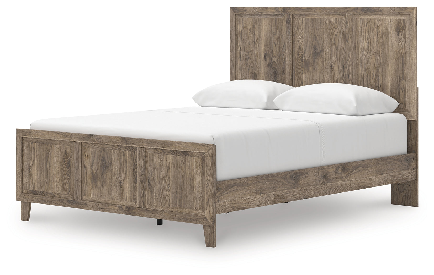 Rusticott Brown Queen Panel Bed angled alternate side view