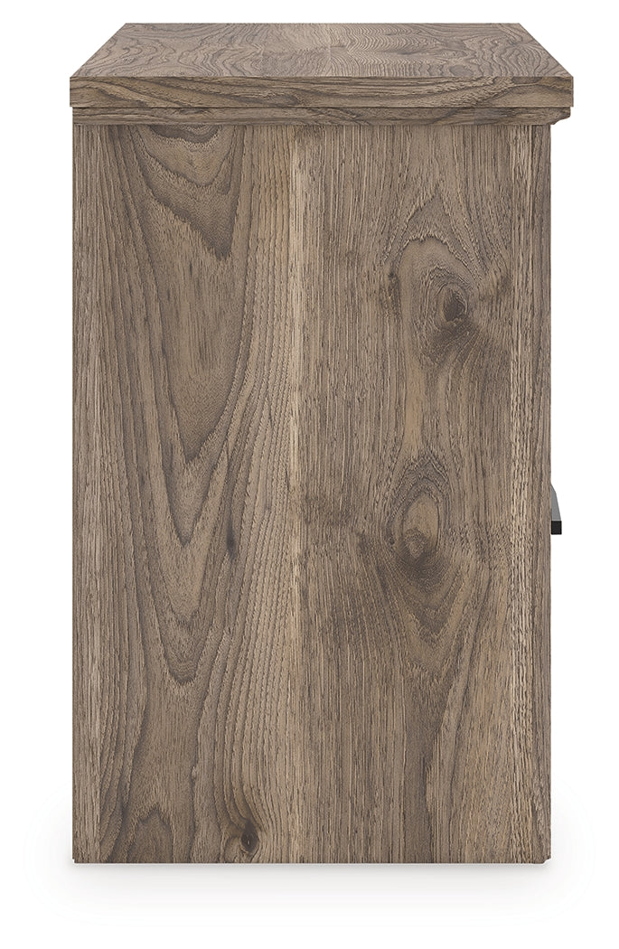 Rusticott Brown Nightstand back view