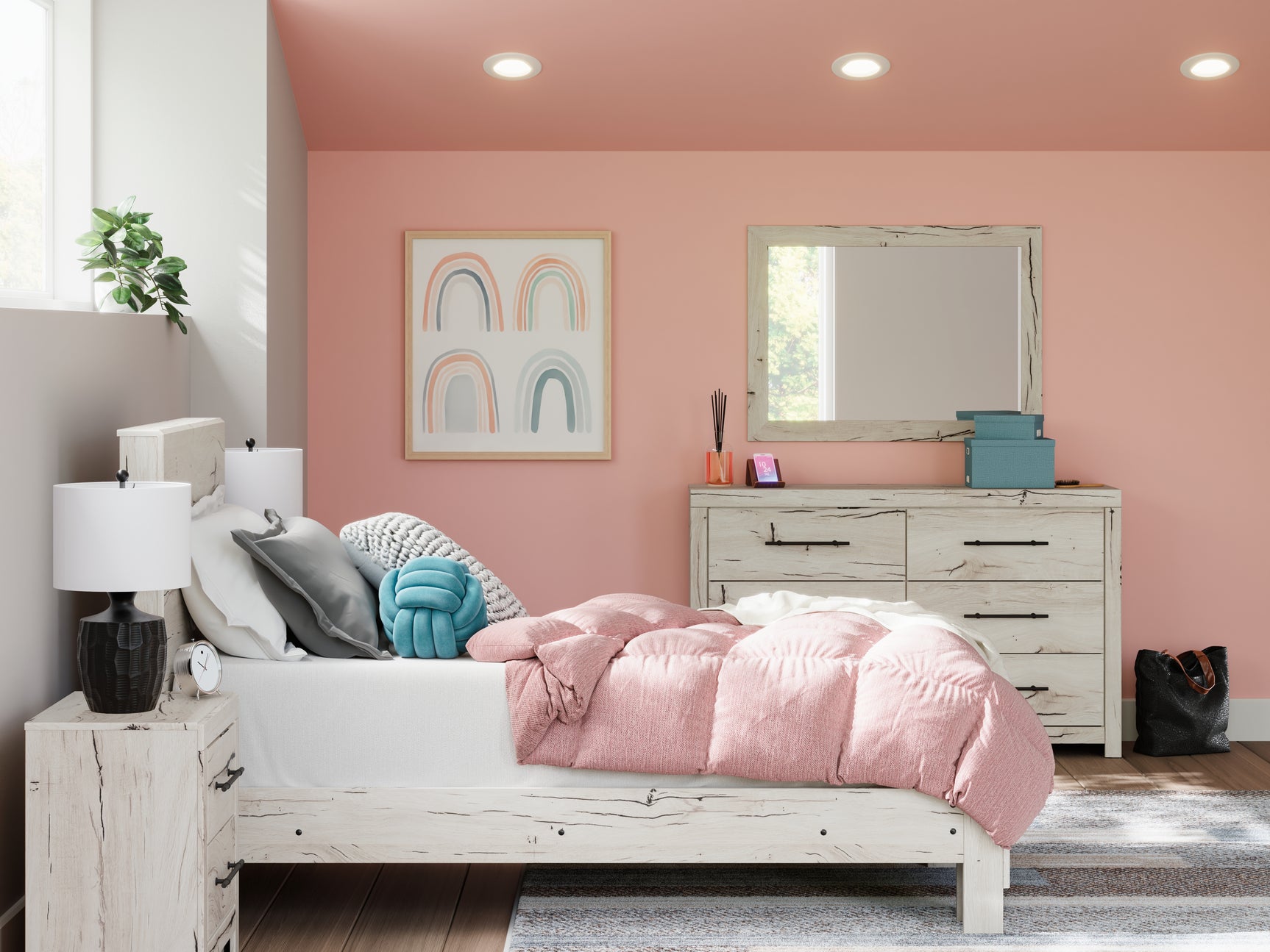 Lawroy Twin Panel Bed mood setting