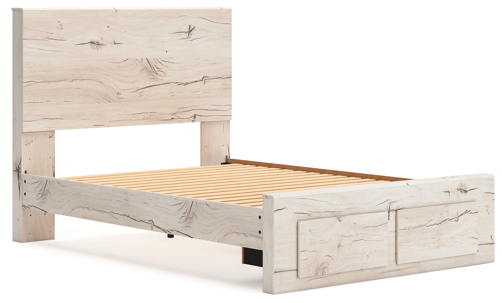 Detailed view of rustic white finish with reclaimed oak grain texture
