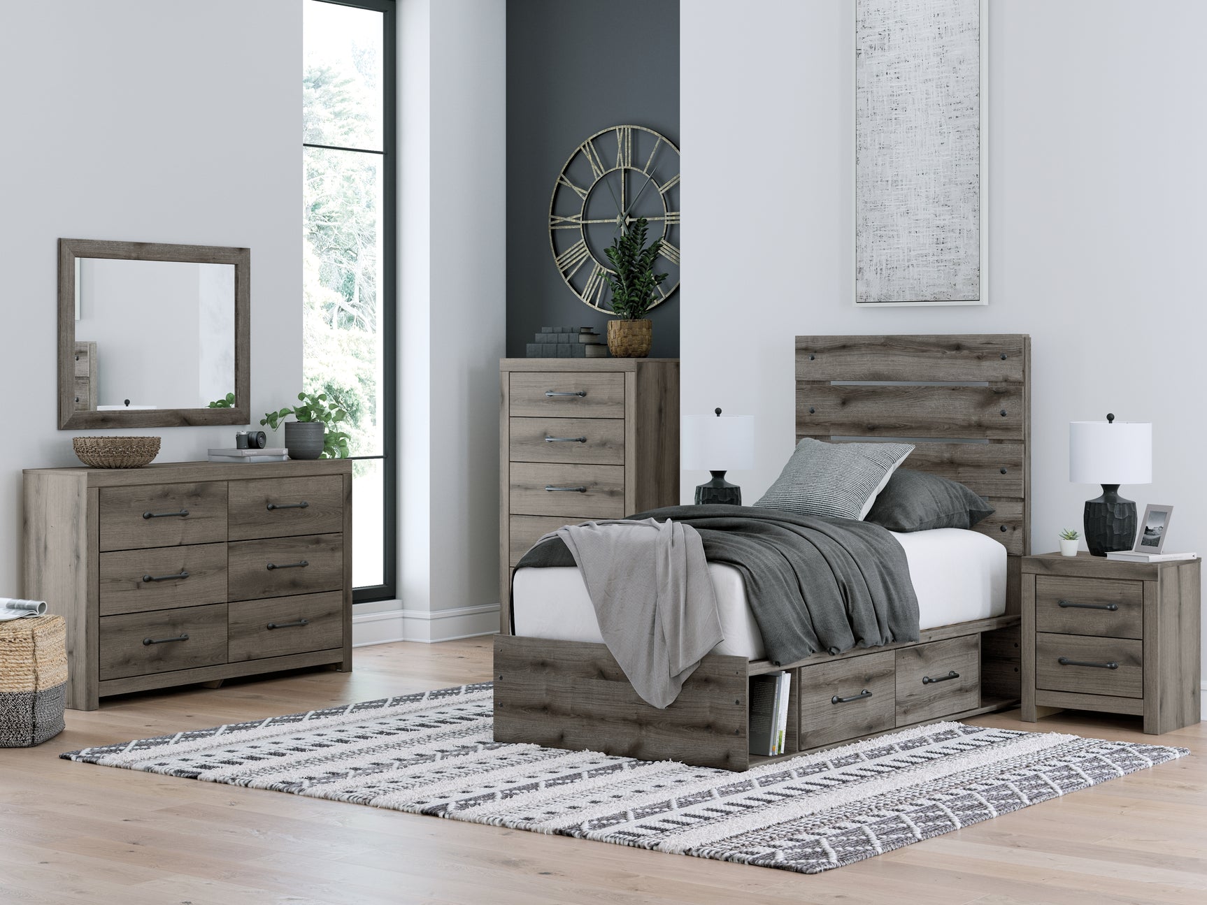 Accessory view with bed in room setting