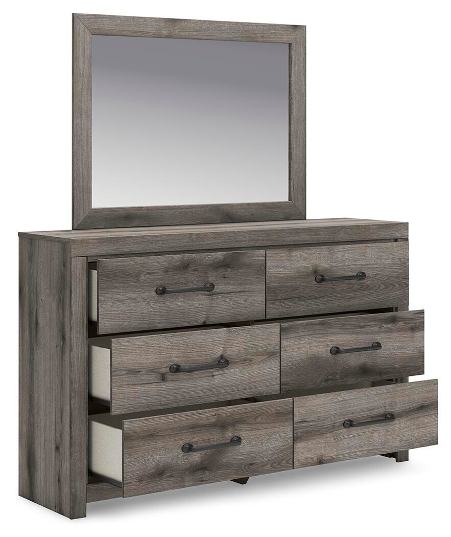 Graystorm Brown Gray Panel Storage Bedroom Set 2 angled view