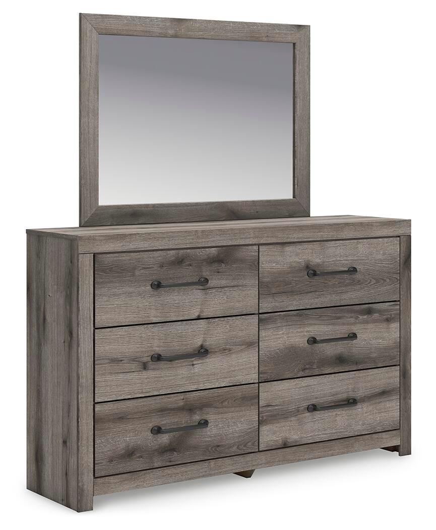 Graystorm Brown Gray Panel Storage Bedroom Set 2 angled view