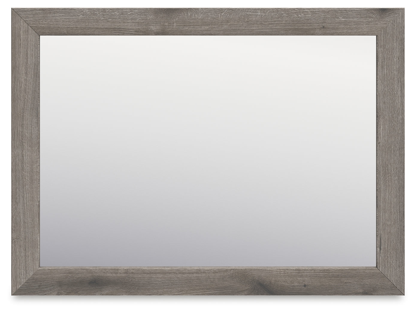Graystorm bedroom mirror front view with weathered oak grain finish