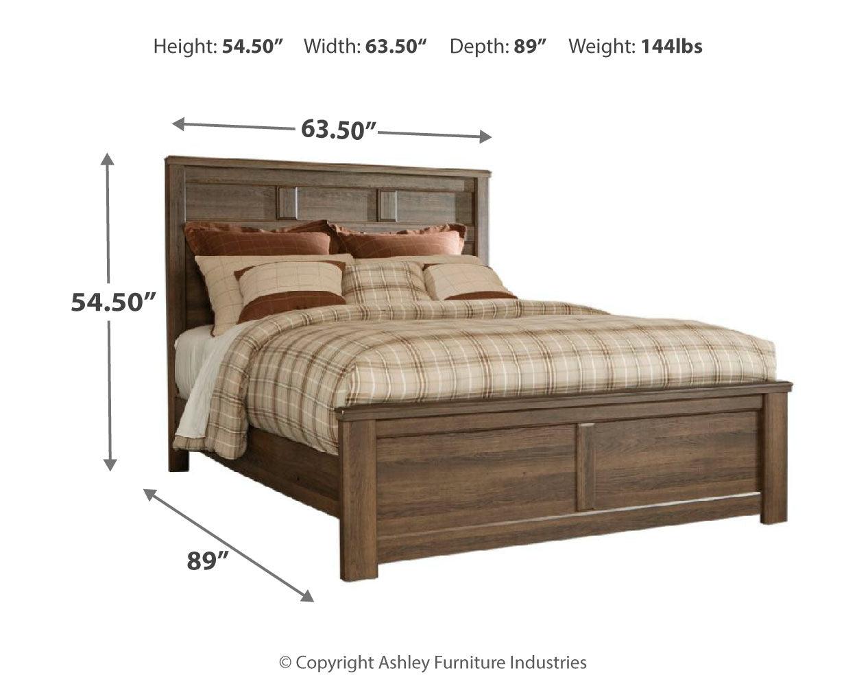 Juararo Queen Panel Bed dimension diagram