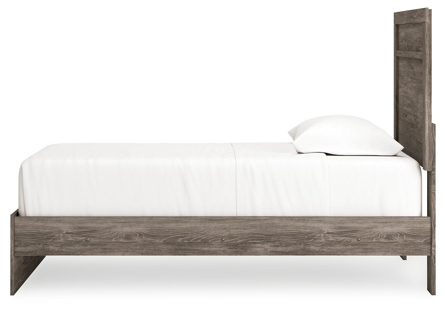 Ralinksi Gray Twin Panel Bed side alternate angle