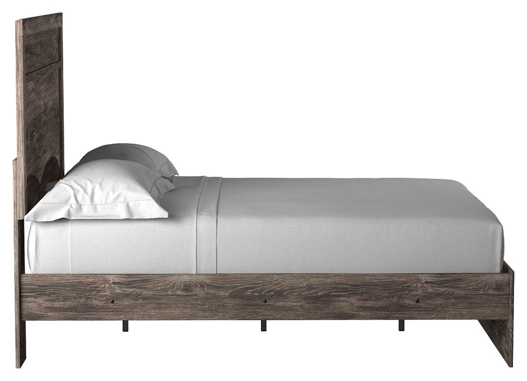 Ralinksi Gray Full Panel Bed assembled view