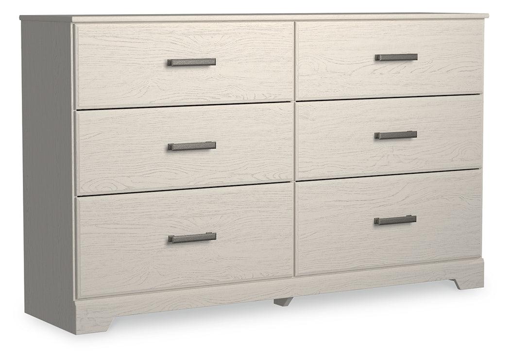 Stelsie White Dresser side angle view